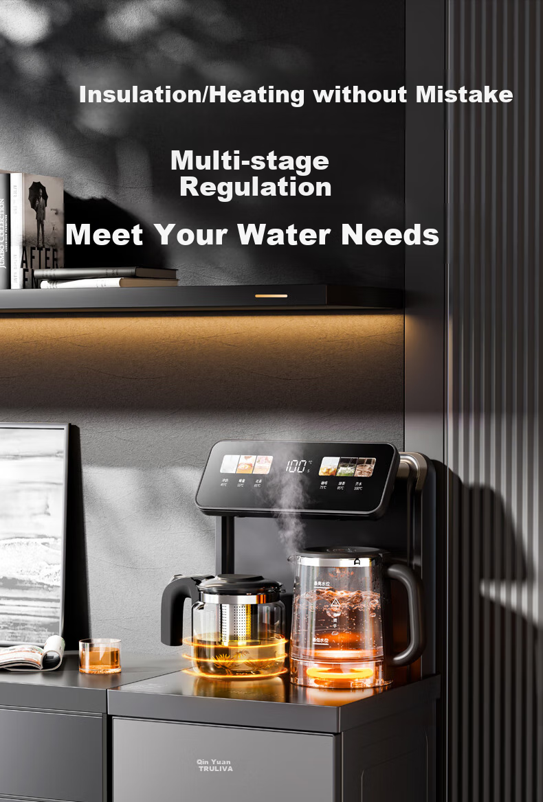 TRULIVA Tea Bar Machine, Water Dispenser for Home Use, Multifunctional Office Floor-Standing Bottom-Loading Water Tank, Fully Automatic Intelligent All-In Kettle, Tea Bar Cabinet, High-End Living Room Model, New for 2026 5