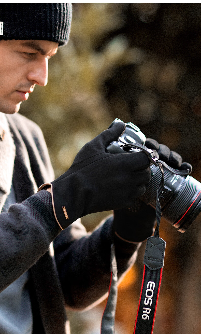 GOLOVEJOY Warm Photographer Half-Finger Gloves Unisex Autumn Winter Professional DSLR Camera Shooting Black 11