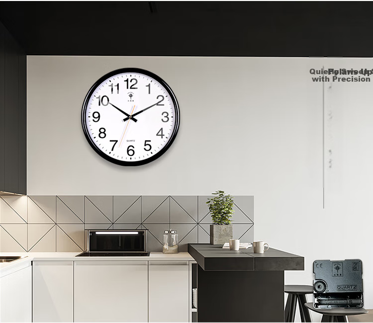 POLARIS Wall Clock, Creative Fashionable Minimalist Clock, Quiet Quartz Clock, Living Room Timepiece, 33cm Wood Grai 4