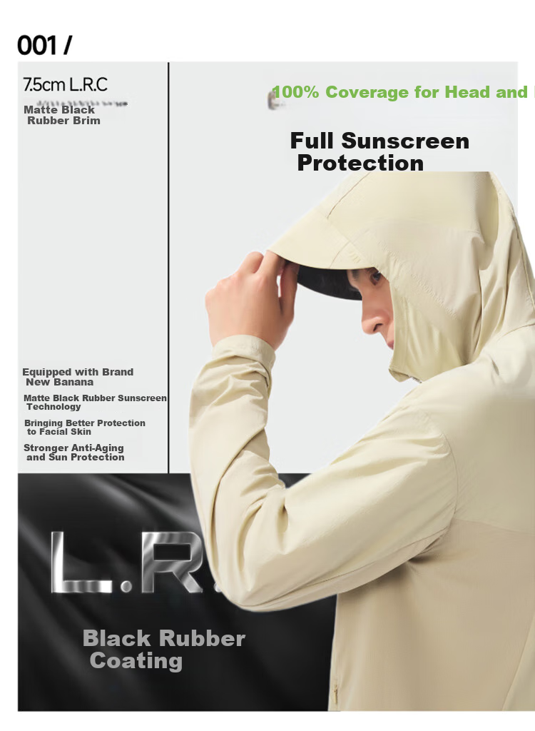 Beneunder Sun Protection Jacket for Men, Lightweight Outer Layer, Skin-Friendly Clothing, Ice Silk UV Protection, Cool And Breathable, Outdoor TS407, Moonlight Blue, XL 2