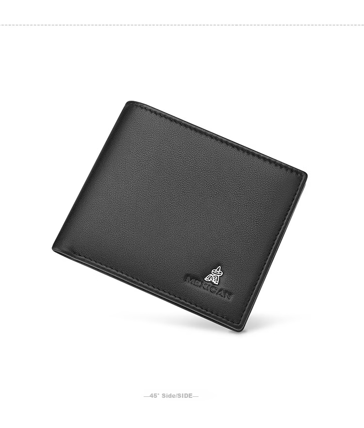 MEXICAN Wallet, Men's Lambskin Billfold, Short Crossbody Style, Multiple Card Slots, High-End Gift Box, Birthday Present for Men And Fathers 12