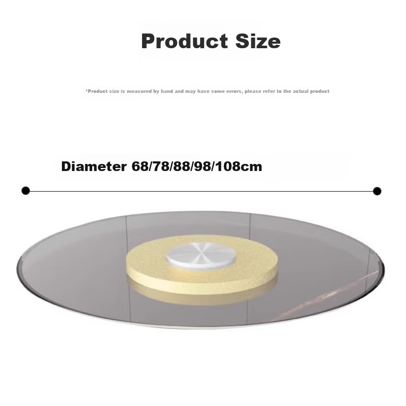 Yilinju Dining Table Lazy Susan, Tempered Glass Turntable for Home Use, Round Table Rotating Plate, Household Dining Table Swivel Plate, Home Use 98 10