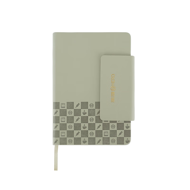 HERO A5 Business Notebook Magnetic Buckle Pen Holder Thickened Hard Cover Leather High-End Gift Meeting Office Stationery Lined Tearable Diary Journal