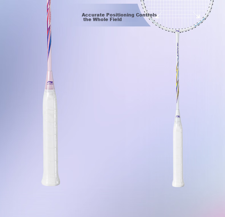 Li-Ning Badminton Racket, Full Carbon Single Racket, Fengying Series, Ultra-Light 5U, Advanced Training And Competition Racket, Peach Pink, Pre-Strung 2