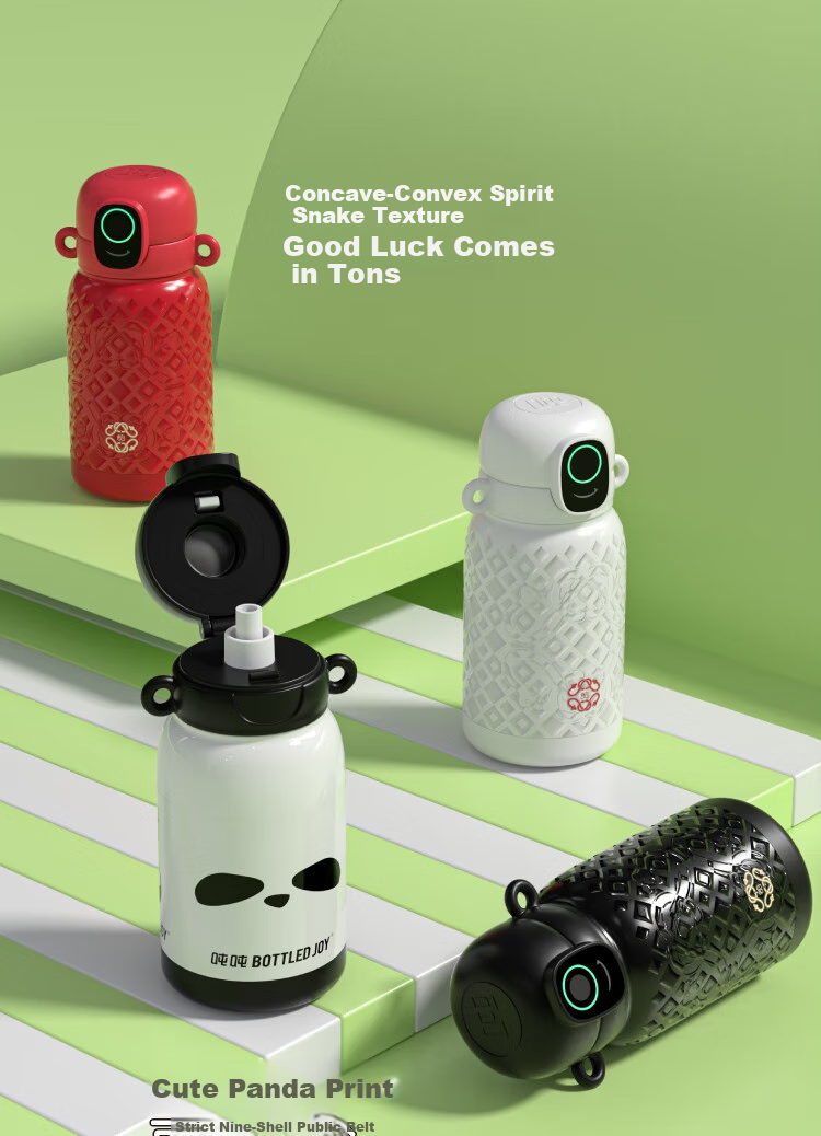 Dundun BOTTLED JOY Insulated Mug with Fingerprint Unlock, Wang Yibo's Same Style, Large Capacity Cup, Portable Student Water Bottle 4