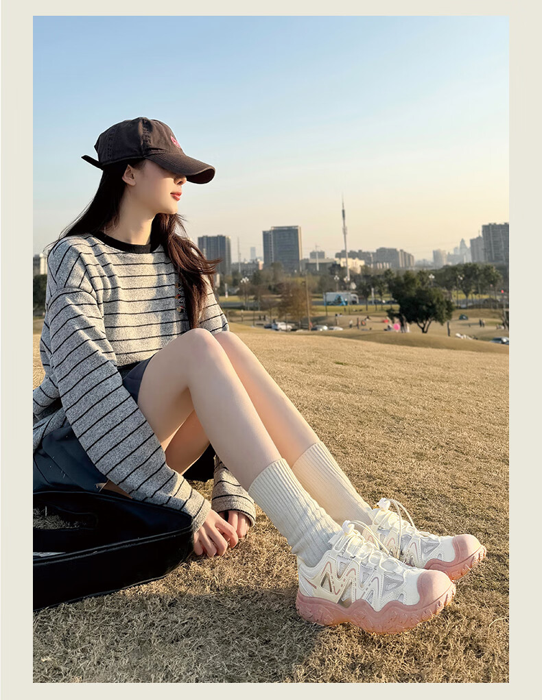 HUANQIU Thick-Soled Ugly-Cute Hiking Shoes for Women, 2026 New Outdoor Trekking Shoes, Versatile Casual Couple Dad Shoes 15