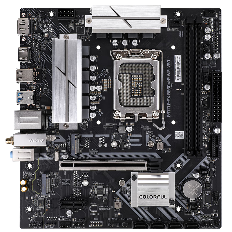 Colorful BATTLE-AX B860M-P WIFI V20 DDR5 Battle Axe Motherboard, Supports 225/230/245K (Intel B860/LGA 1851)