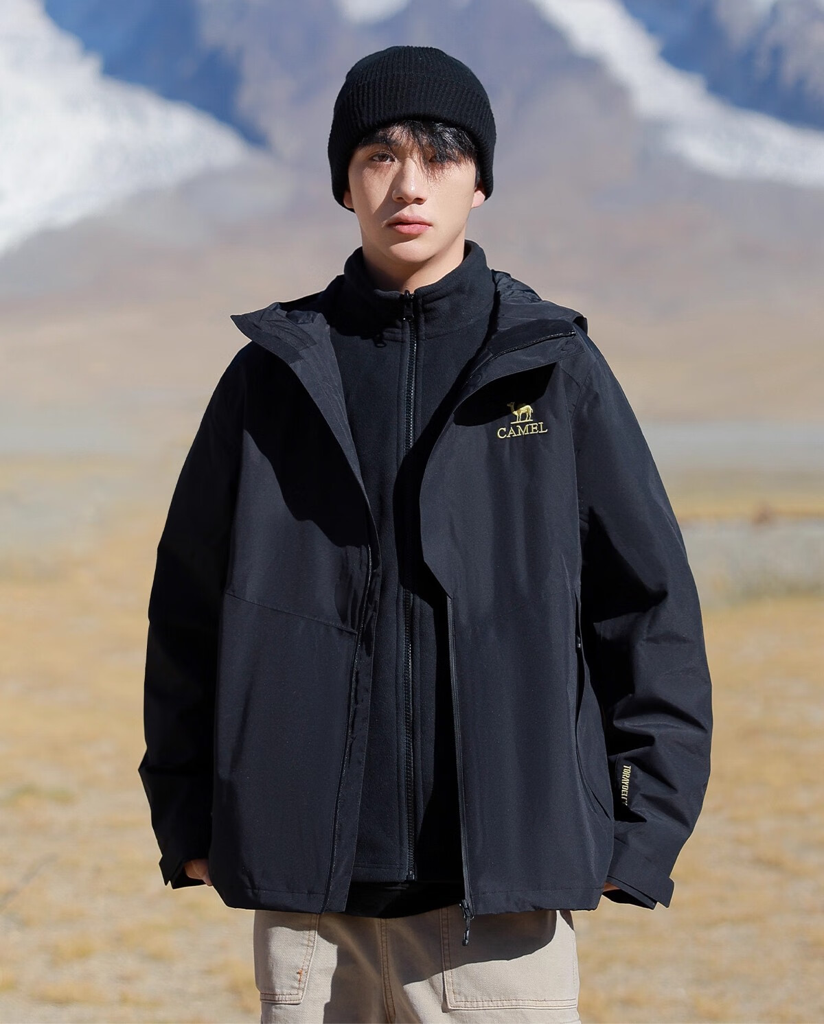 CAMEL King Kaijia X Gold Label 3-in-1 Toray DELFY Men's Outdoor Professional Waterproof Mountaineering Jacket 2XL 1