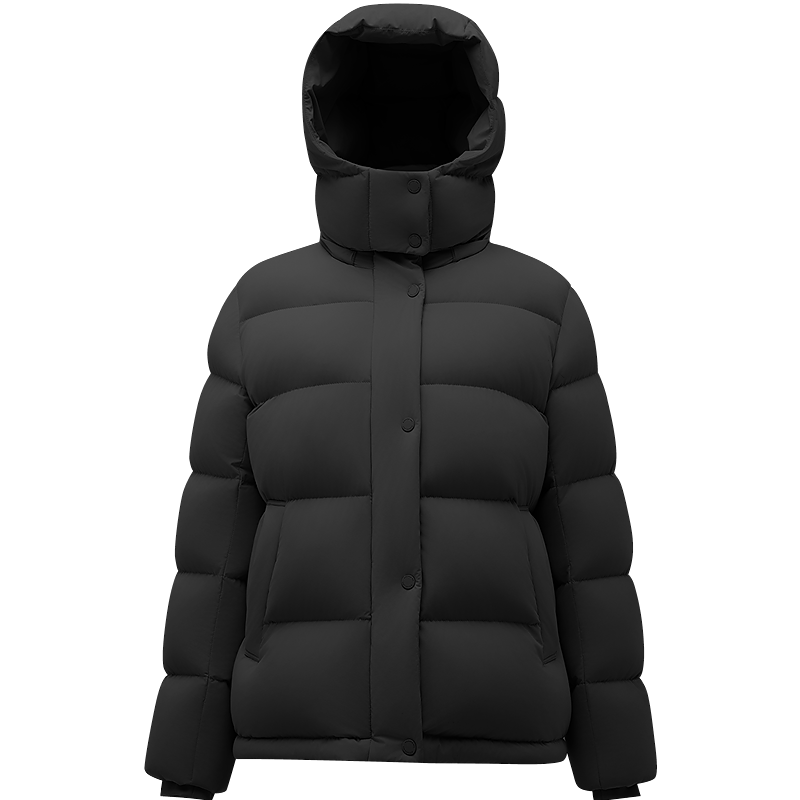 BOSIDENG Xiaomanyao Winter Fashion Waist-Slimming Comfortable Thick Down Jacket with Detachable Hood, Mall Edition