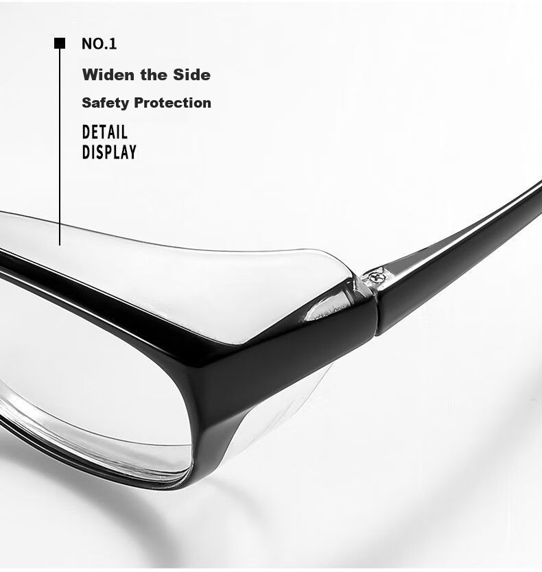 LESCA LUNETIER Anti-Fog Goggles Protective Eyewear for Outdoor Cycling, Windproof, Dustproof, Pollen-Proof, High-Definition Anti-Splash, Black Frame 10