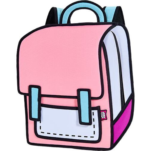 JumpFromPaper Birthday Gift Anime 2D Manga Universe Bag Backpack Gift, Fluorescent Pink