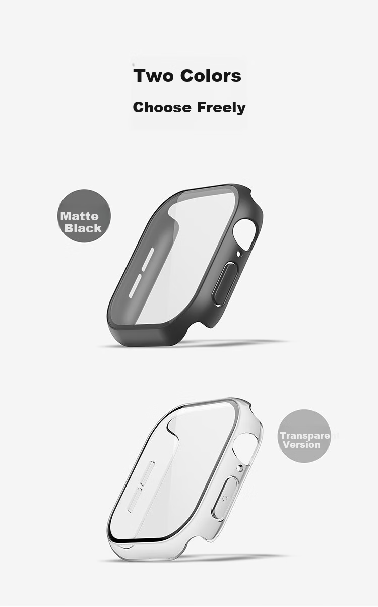 BELKIN Full Coverage Transparent Protective Case for Apple Watch, Apple Watch S11 Watch Film, Tempered Glass Full Screen Anti-Drop Case Two-In Suitable for 42mm Model, Black 7