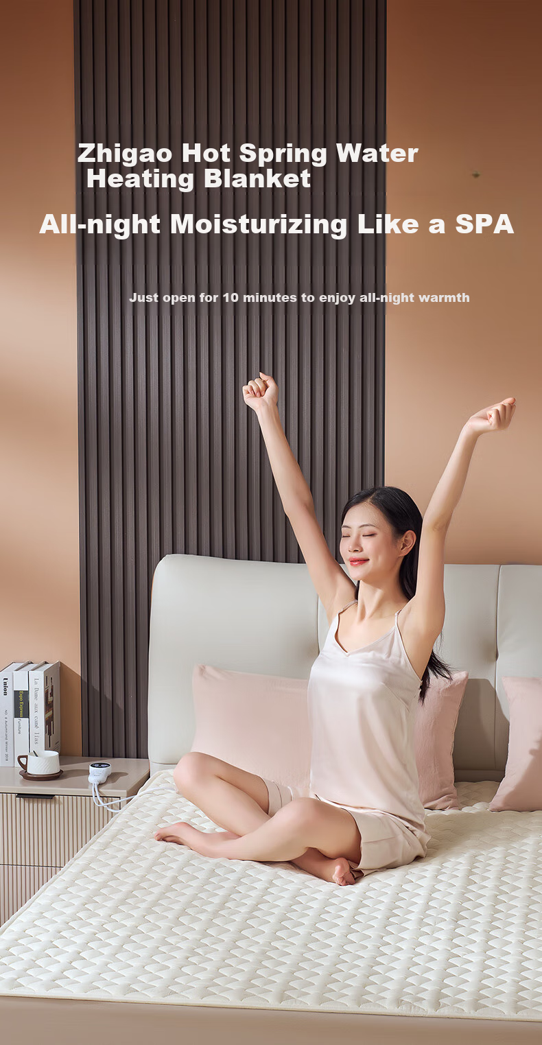CHIGO [Dehumidifying And Mite-Removing] Single-Person 3C Certified Water Heating Electric Blanket for Kang Bed, Electric Mattress Pad, 1.8x0.9 Meters, Dormitory Use 3