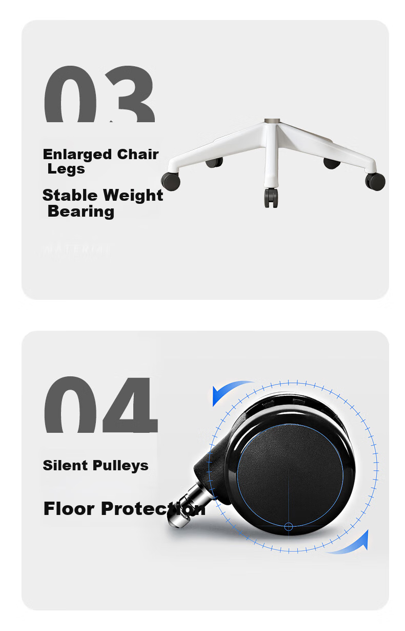 Qishengmingyuan LC-1895 Ergonomic Office Chair with Dual Backrest, Lumbar Support And Footrest for Computer Workstation And Gaming 15