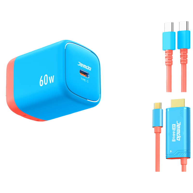 Jemdo GaN Charger for Nintendo Switch 2 NS2 Portable Dock OLED Screen Casting HDMI Adapter Fast Charging Power Adapter Accessories