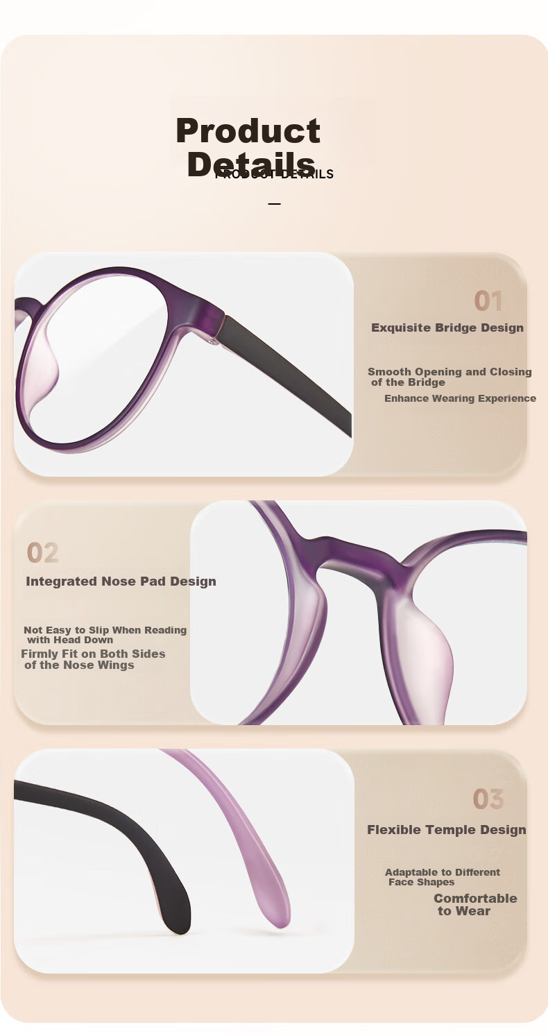 SHOWBIZS Anti-Blue Light Reading Glasses for Middle-Aged And Elderly Men And Women, Comfortable Elegant Presbyopic Glasses for Seniors 1941 4