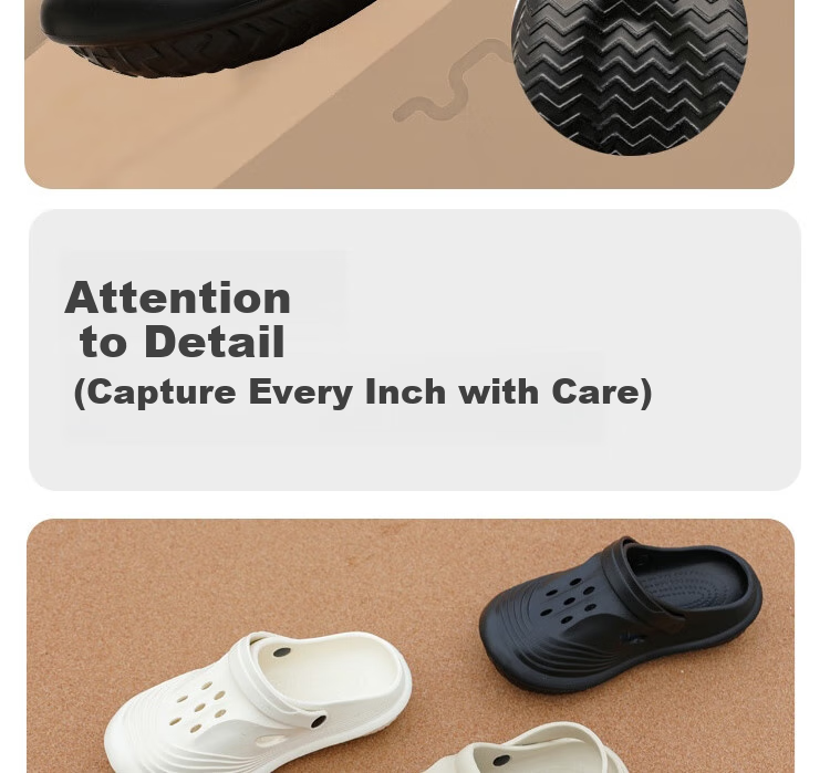 Huameijianbu Plain Color Men's Perforated Slippers, Indoor And Outdoor Wear, Shock-Absorbing, Non-Slip, Beach Sandals, HL2434, Off-White, Size 42-43 13