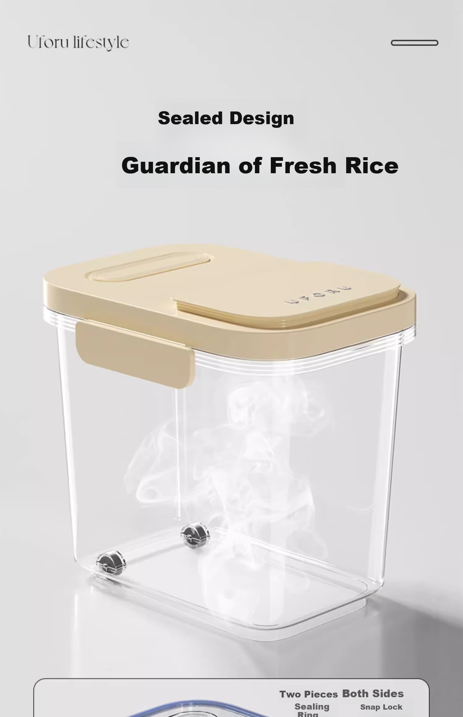 MUYA Rice Container, Household Insect-Proof And Moisture-Proof Sealed Rice Storage Box, Flour Container, Grain Storage Jar, Rice And Cereal Storage Box 5