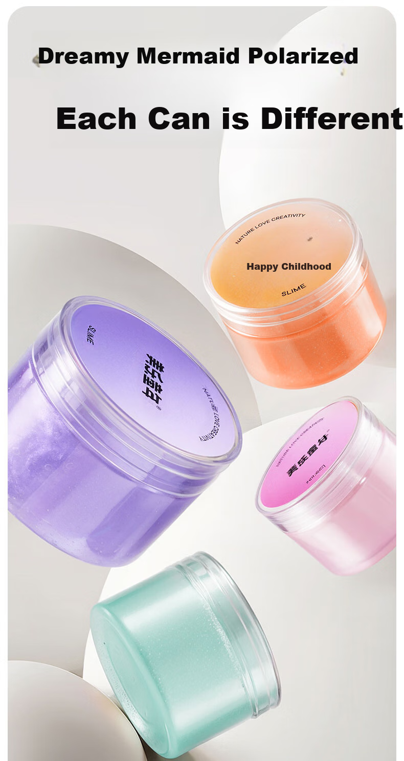 Meiletongnian Gravity Mud Slime, Bubbles, Space Crystal Mud, Liquid Glass, Children's Gift, Pink Ocea 4
