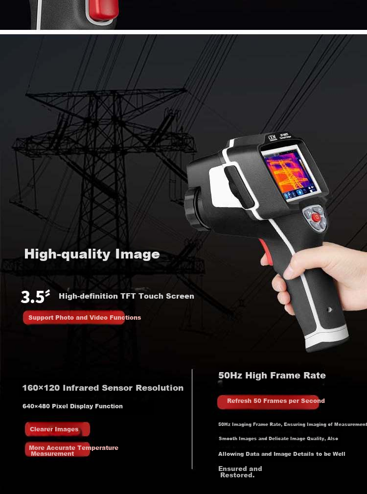 CEM DT-9875H Infrared Thermal Imager, High-End Industrial Grade, for Underfloor Heating And Electrical Leak Detection, Infrared Thermal Camera 5