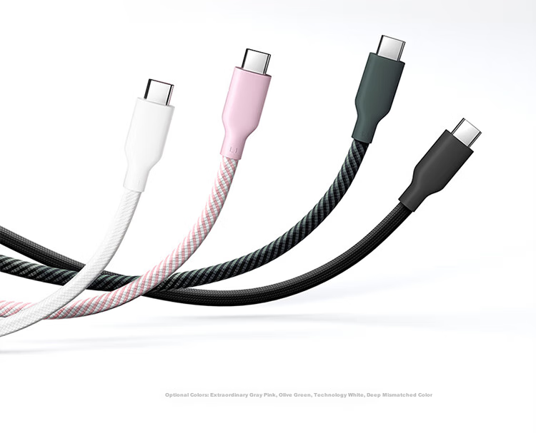 MI 6A Magnetic Self-Storage Quick Charging Data Cable, 1m (USB-C to USB-C), Pink 6