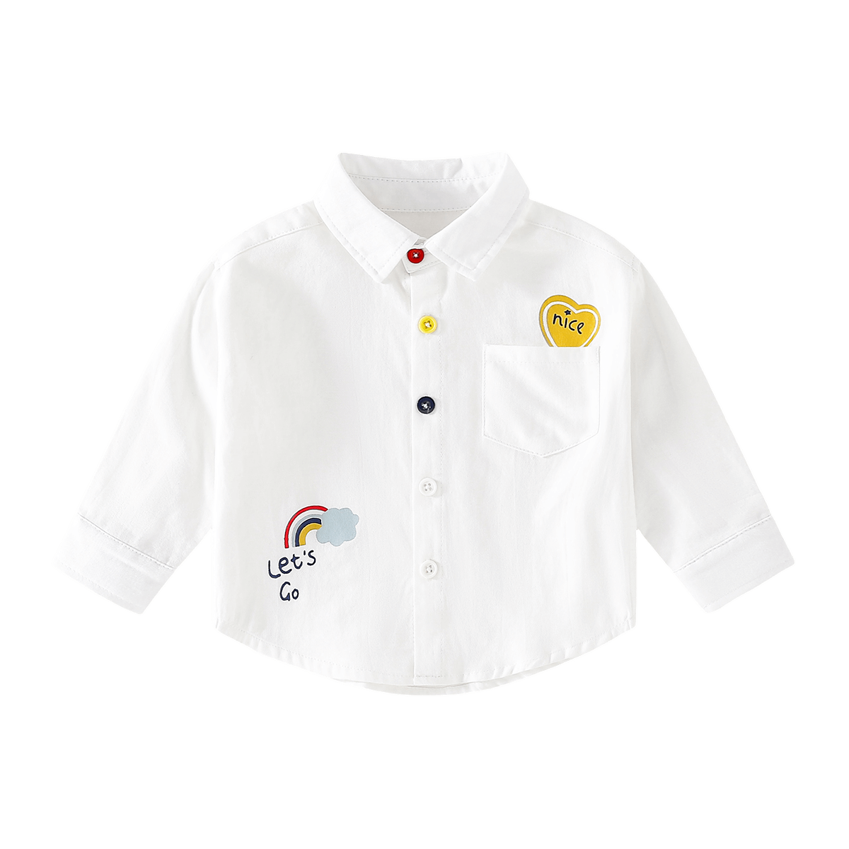 Doxiluoka Boys' Cute Summer Shirt Kids Jacket Baby Four Seasons Shirt White 100