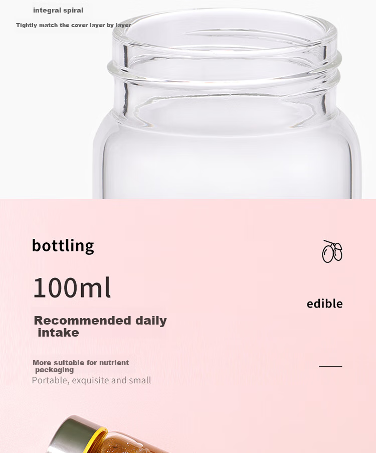 Baijie Bird's Nest Dispensing Bottles, High Borosilicate Glass Jars, Sealed Containers, Herbal Medicine Dispensing Bottles, Portable, Heat-Resistant, 100ml*3 8