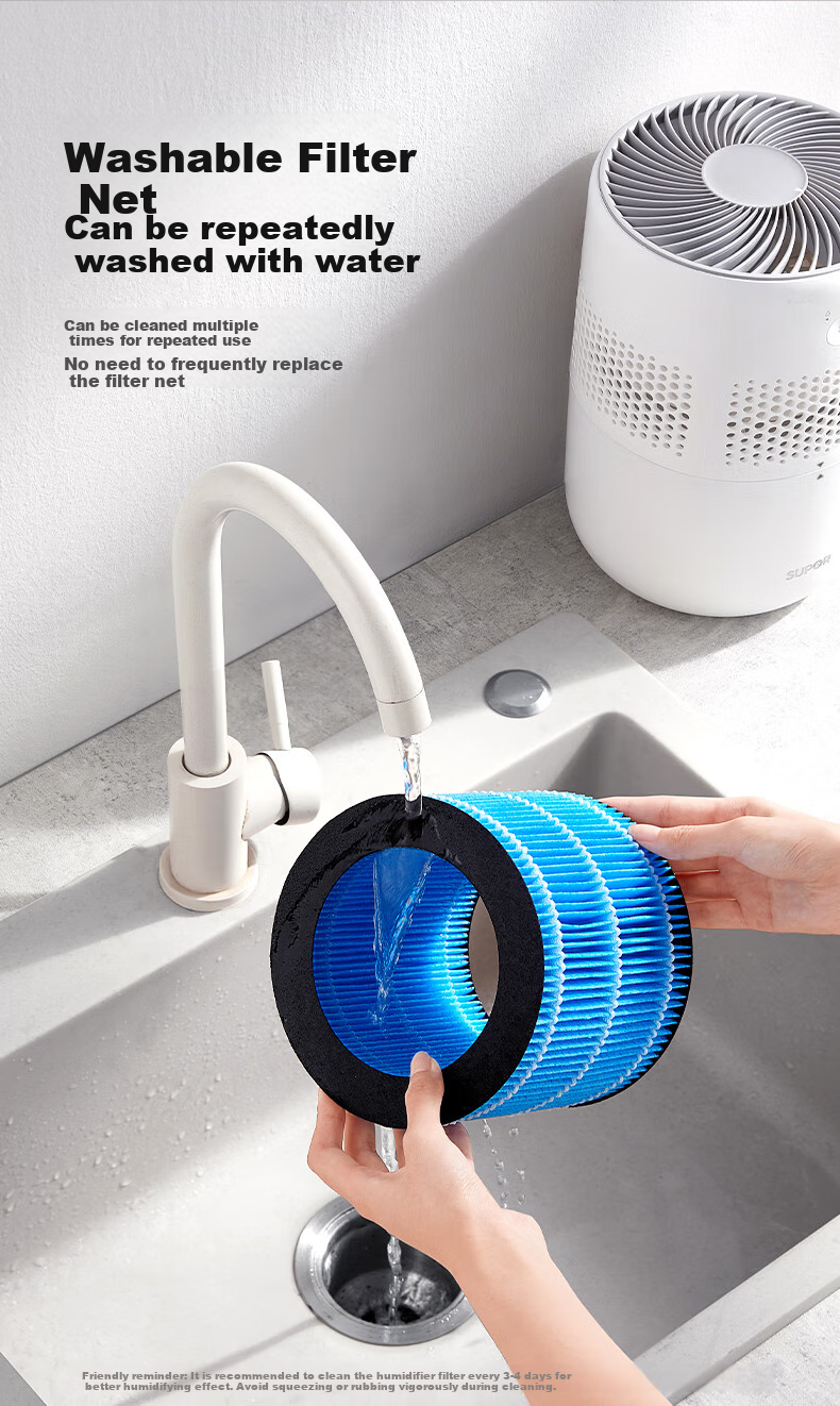 SUPOR Humidifier, No-Mist Hot-Selling, Quiet Operation, Large Capacity, High Mist Output, for Office And Bedroom Use, Home-Use Mist-Free Humidifier, Air Conditioner Fan Companion, 33A 20