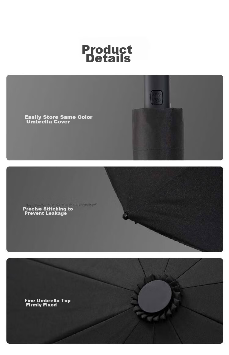JD Original Black Knight Plus Umbrella, Large Size, Reinforced And Thickened, Sturdy Windproof Manual Umbrella, Navy Blue, 25 Inches, 115 Cm 10