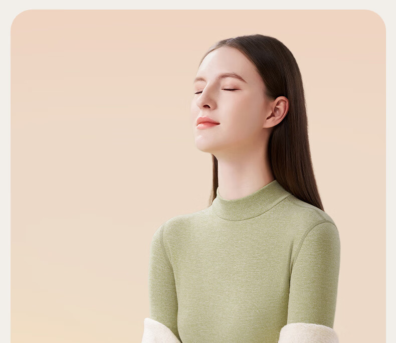 MiiOW Thermal Cashmere Silk Underwear Set Autumn Winter Thickened High Neck High Waist 2025 New Style 14