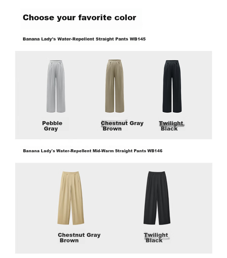Beneunder Women's Woven Straight-Leg Pants, New Spring And Autumn Style, Fall Season Wear, Water-Repellent Sports Casual Pants WB145 25