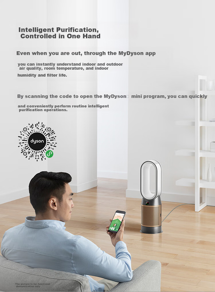 DYSON HP12 Air Purifier with Warm Air Fan, Filters Viruses, Removes Formaldehyde, Mites, Dust, And Allergens, Eliminates PM2.5 And Odors, Pet-Friendly Certified, Platinum Color 12