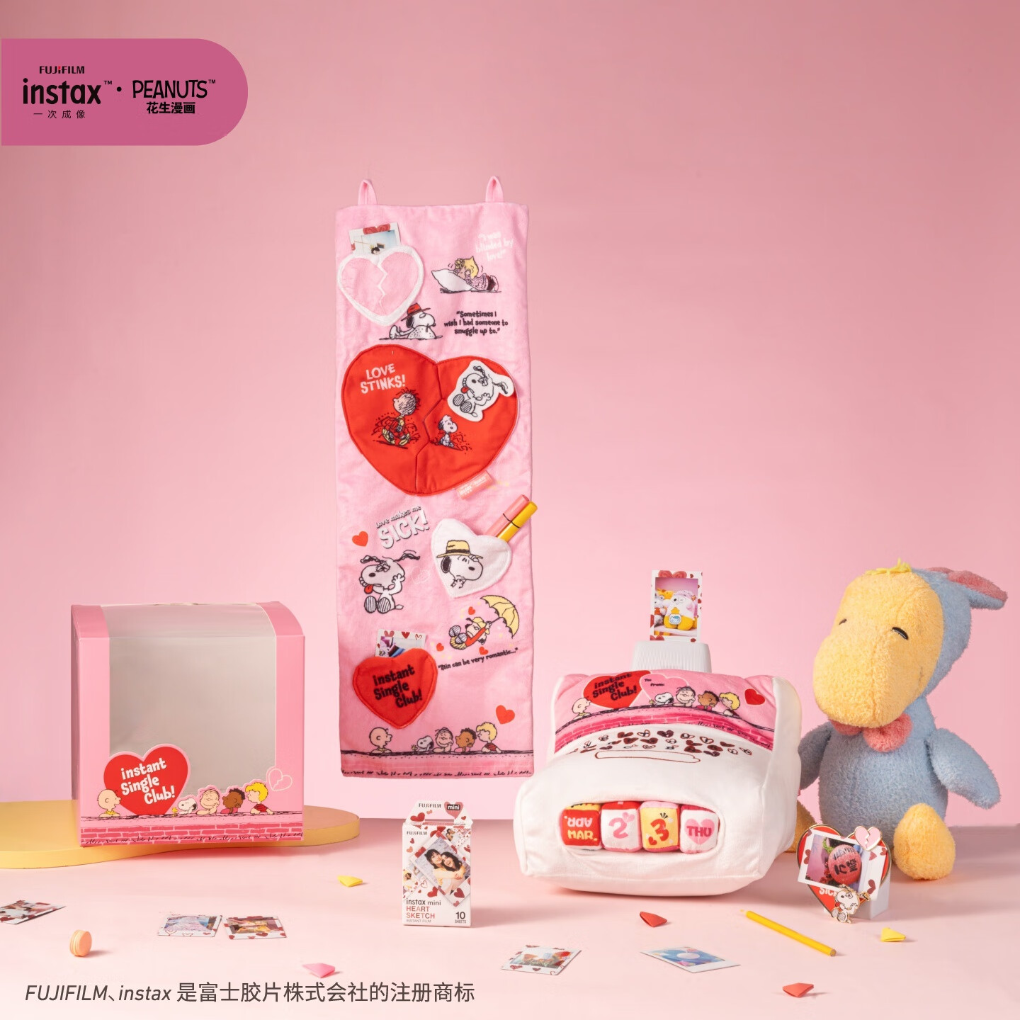 INSTAX Fuji INSTAX Snoopy 75th Anniversary Series, Romantic Love Heart Photo Gift Box