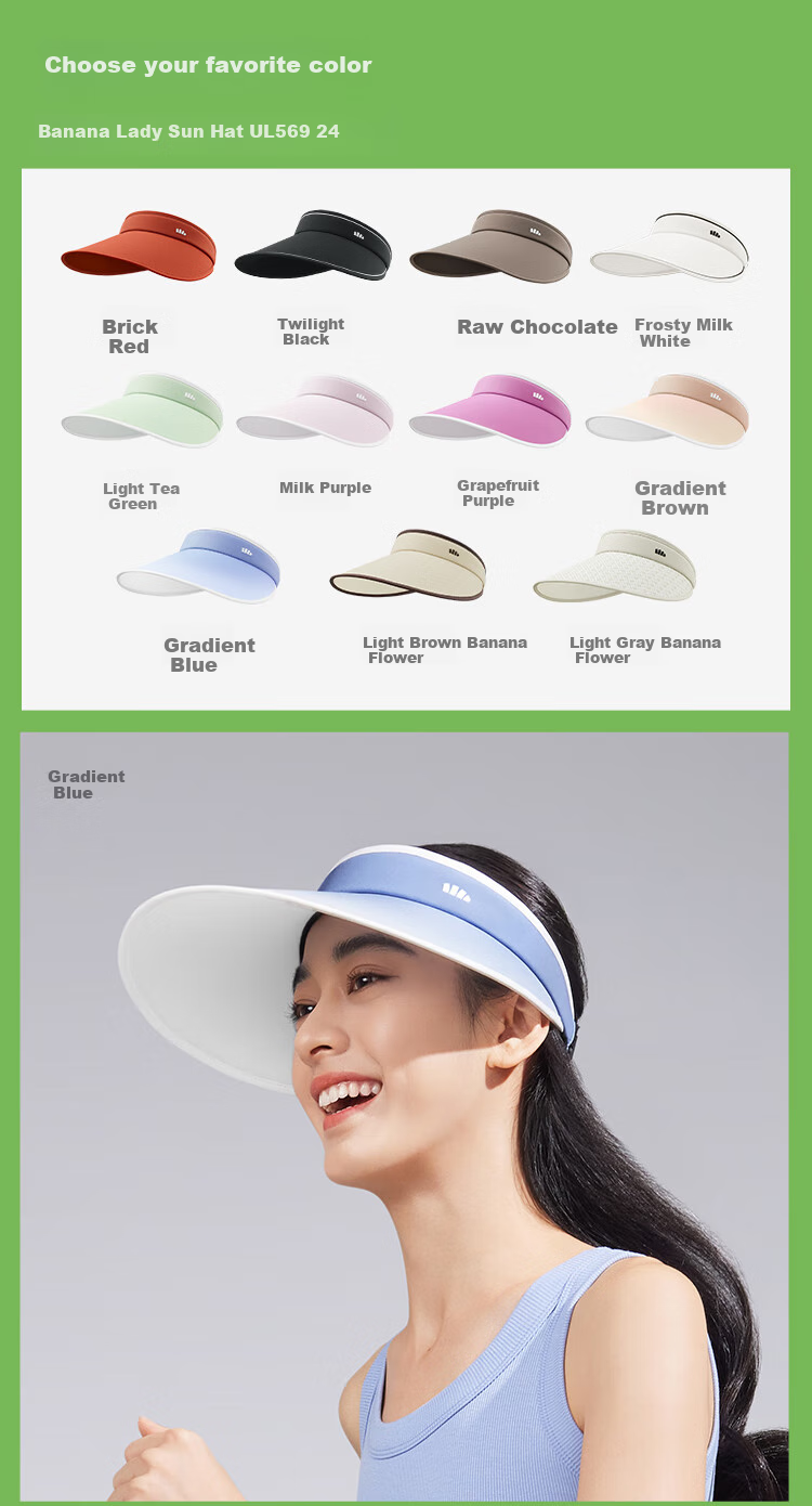 Beneunder Women's Sun Hat Open Top Sunshade Hat UV Protection Face Cover Fashionable Versatile Blue 24