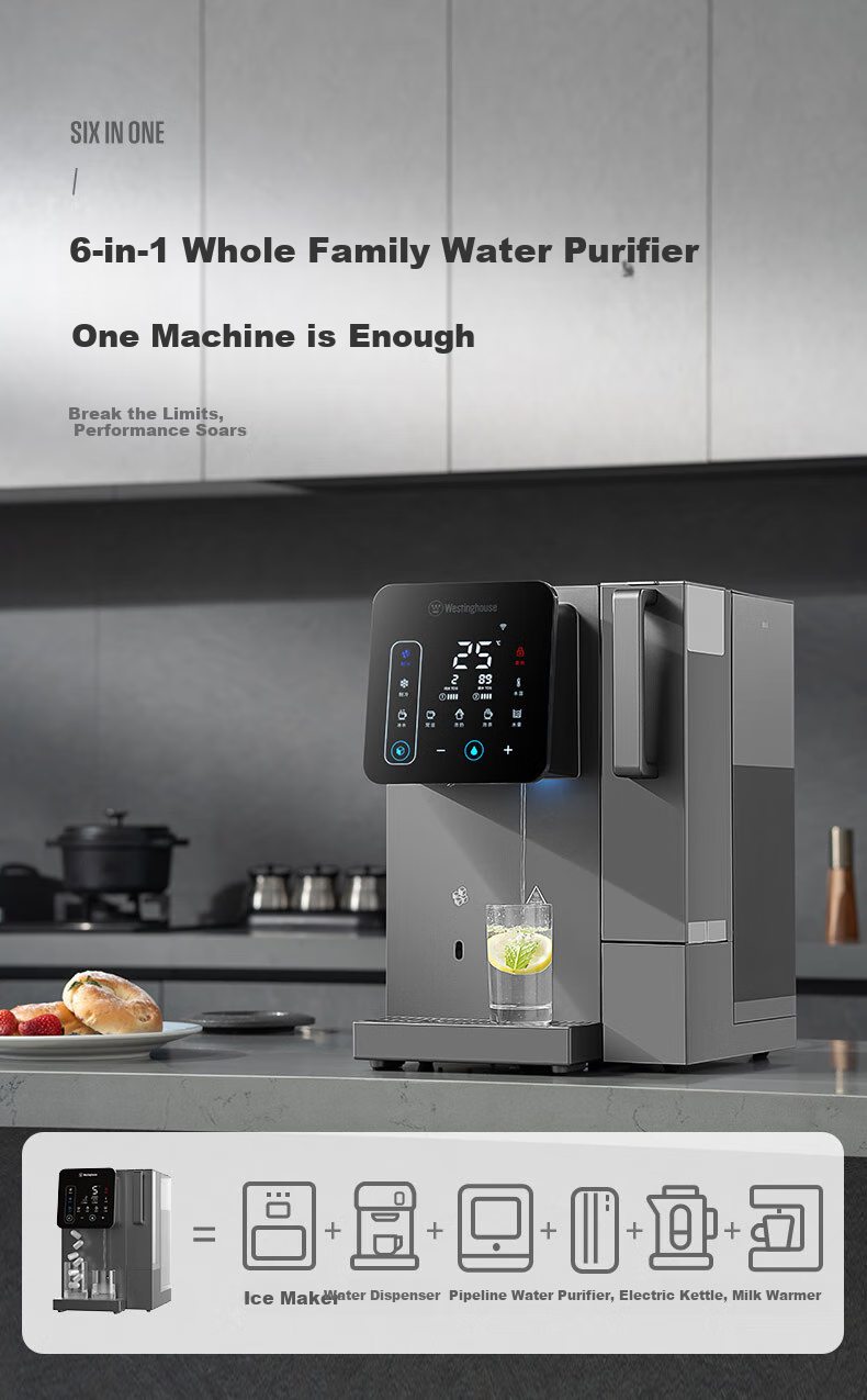 Westinghouse Pittsburgh I5 Ice Maker And Water Purifier, All-In Cooling And Heating Machine with No Installation Required RO Reverse Osmosis Water Purifier, Integrated Hot And Cold Purification Direct Drinking Machine 16
