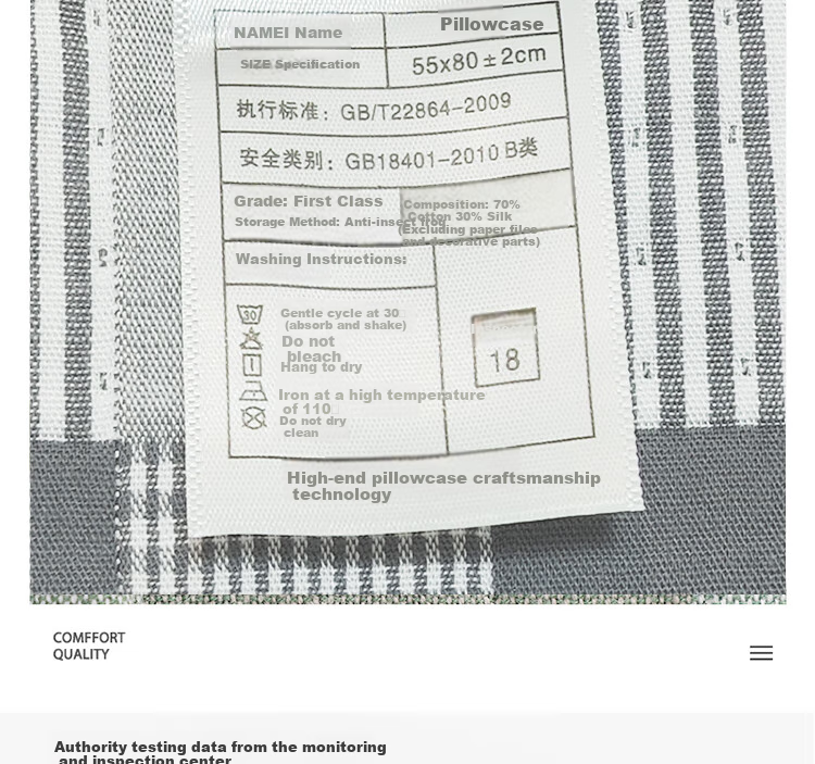 Yuanshenghuo 100% Xinjiang Cotton Pillowcase, Household Anti-Head Oil Pillow Cover, Extra Large And Thick, One Pair Gray Plaid 55*80cm 13