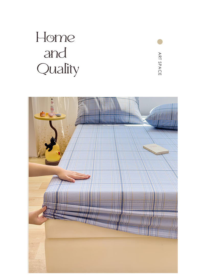 Grace A-Class 100% Cotton Washed Cotton 7A Antibacterial Breathable Fitted Sheet Mattress Protector 1.8m Bed Mando 2