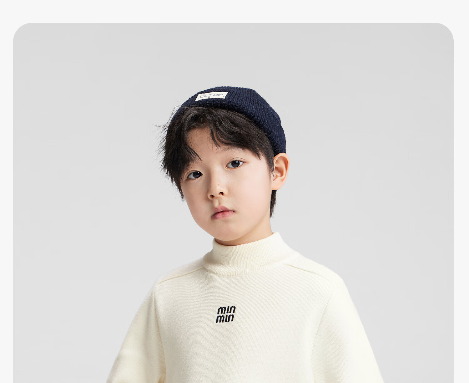 Zuo Xi Boys' Base Layer Sweater Big Kids Autumn Winter 2025 New Children's Half Turtleneck Knitwear Boys Gray 150cm 8
