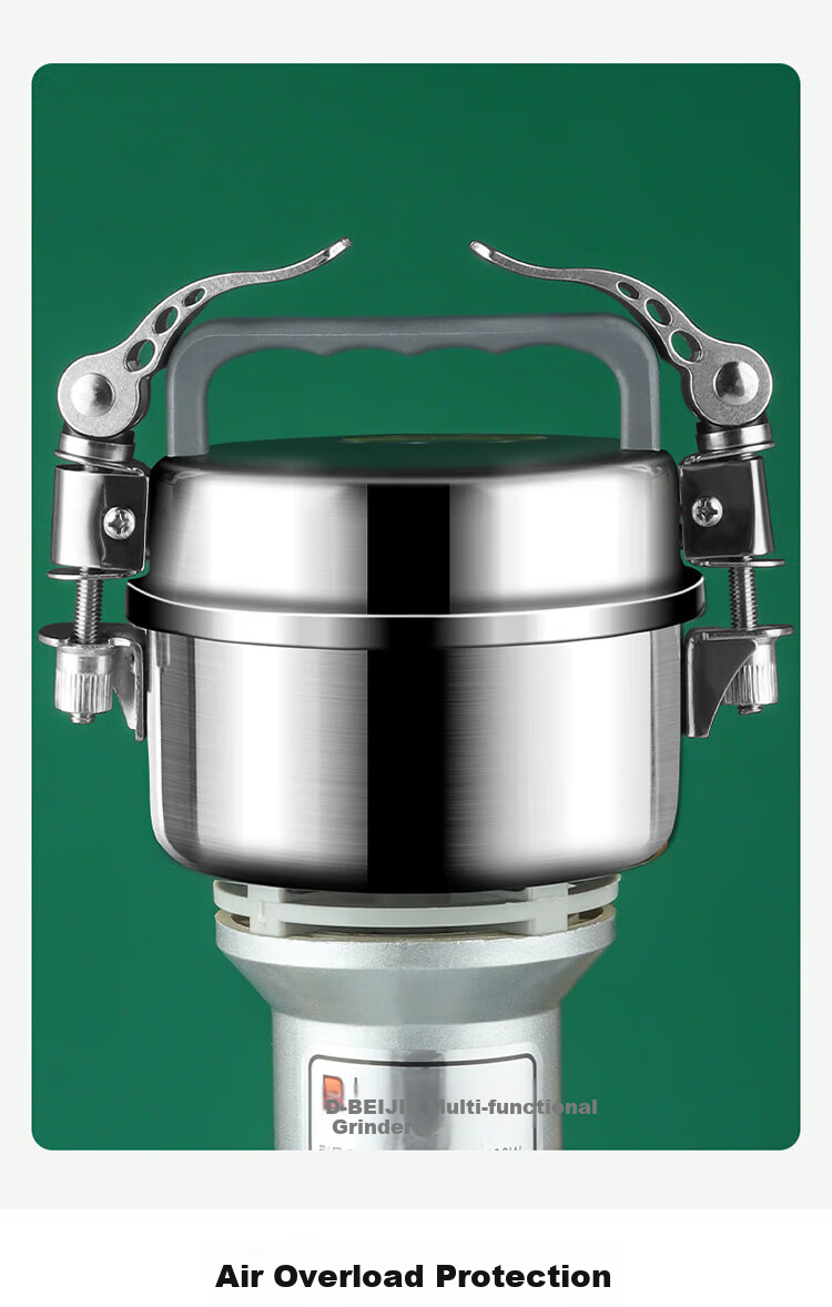 BJ Stainless Steel Grinder, Household Electric Powder Machine, Grain Mill, Chinese Herbal Medicine Grinder, BJ-150 4