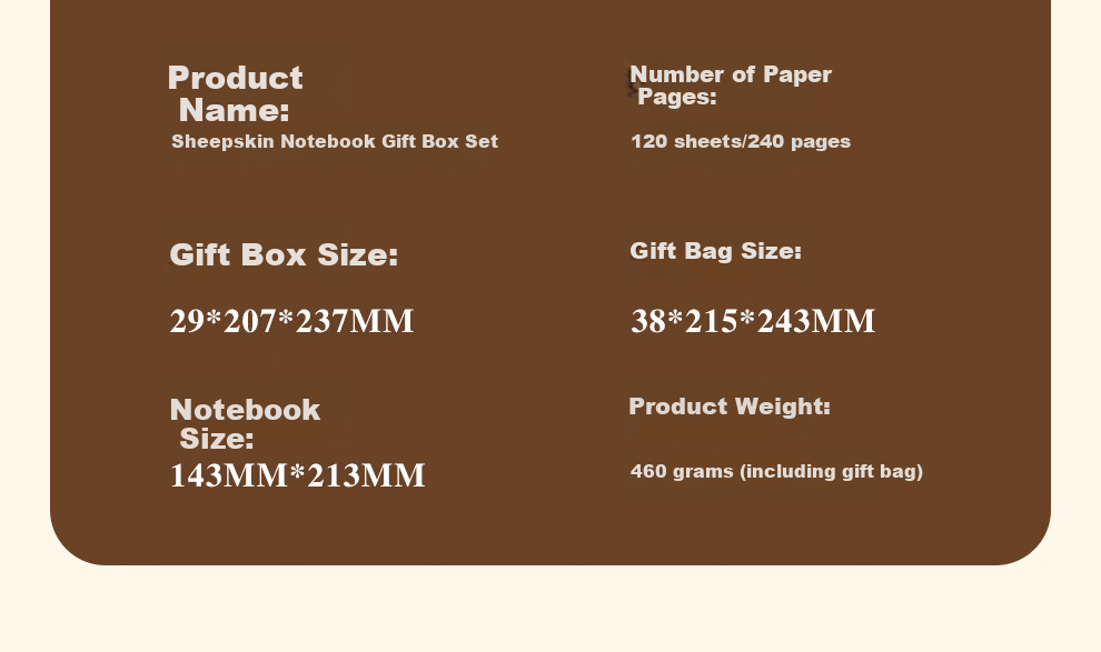 Faramon Notebook Gift Box Set, Business Sheepskin Office Journal Gift Box, High-End Gift, Corporate Annual Meeting Present, Customizable, Blue/gift Box Packaging 13