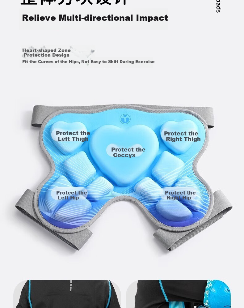 Migao Children's Skiing And Snowboarding Protective Knee Pads, Roller Skating And Ice Skating Outer Wear, Fall Prevention Knee Pads, Multi-Sport Universal Protective Pads 5