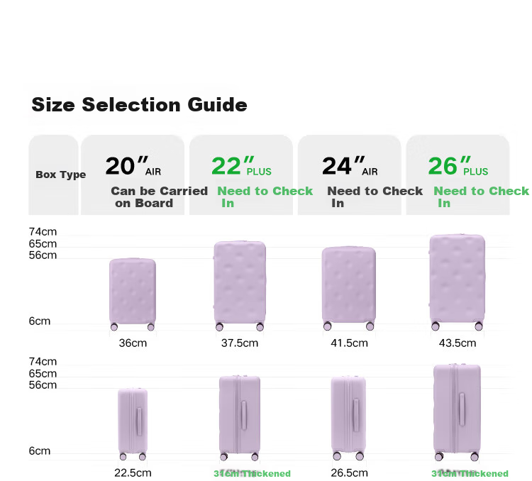 Bromen Bags Large Capacity Suitcase, Trolley Case, Travel Luggage, Password Lock, Check-In Case, 22 Plus, Purple 6