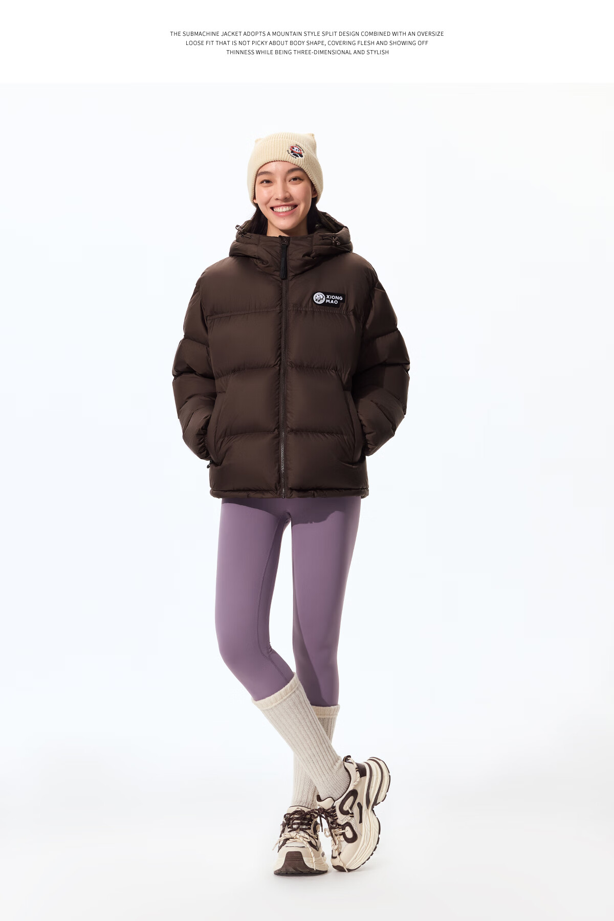 Panda Zhang Yuxi Style "Bubble" Down Jacket Unisex Autumn Winter Thickened Warm Hooded Puffer Coat 144Y5 18