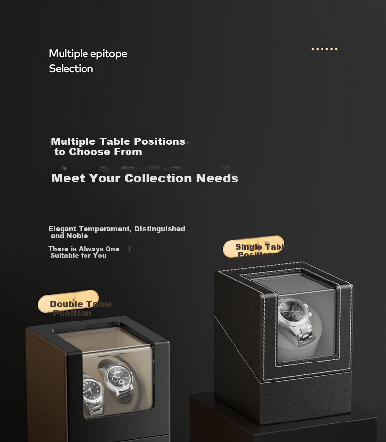 DUOJINJIANG Wristwatch Converter, Automatic Anti-Magnetic Watch Winder with Atmosphere Light, Can Store Watch (Battery + Plug-In) 1