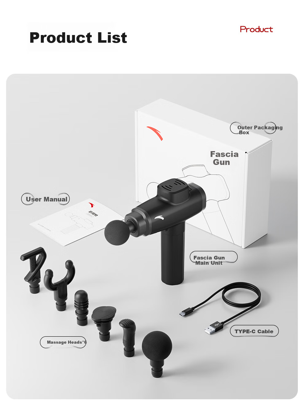 ANTA Large Smart Massage Gun Professional Deep Tissue Massager for Sports Fitness Full Body Muscle Relaxation Waist And Leg Massage for Men And Wome 14