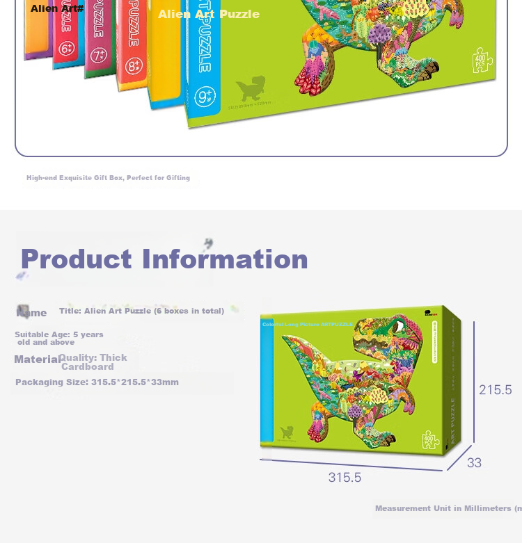 BANGSON Irregular Puzzle Advanced Paper Educational Toy for Children, Boys And Girls Birthday Gift, Ages 6-12 Blue Whale 12
