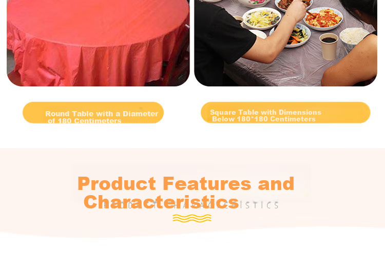 MIAOJIE Disposable Tablecloth C-Type Table Cover, Medium Size, 10 Pieces Per Pack, Plastic Film Placemat for Dining Table, Picnic Cloth, Red And White Randomly Sent 6