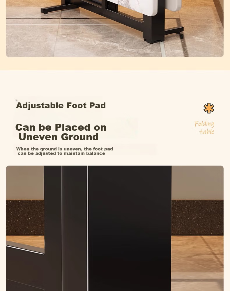 Chibailun Foldable Table for Home Use, Small Apartment Dining Table, No Installation Required, Simple Eating Table, Multifunctional Three-Fold Table for Rental Apartments 10