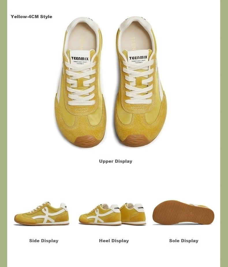 TEENMIX Rainbow Filling Candy, Height-Increasing Thick-Soled Red Forrest Gump Sneakers, Casual Sports Shoes 21