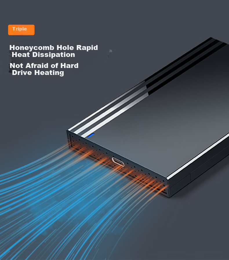 Mihu External Hard Drive Enclosure USB3.2 Compatible with 2.5-Inch SATA SSD And HDD, for Laptop And Desktop Computers Z2C6 12